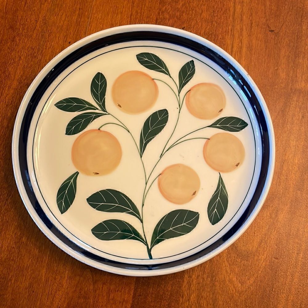 Vintage Dansk Berries Peaches Salad Plate